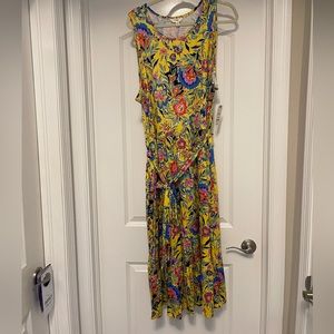 Terra & Sky Plus size 2xl yellow floral dress